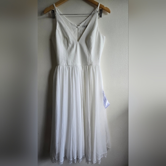 Dress The Population, Alicia Chiffon A-Line Dress, Ivory, Size Small - NWT!! - Picture 8 of 13